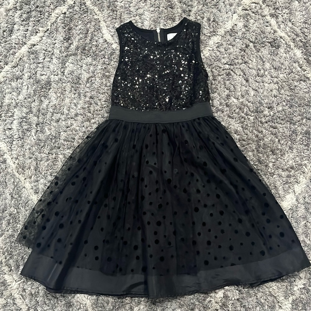 Girls Disney D-Signed Black zip up dress size 7/8